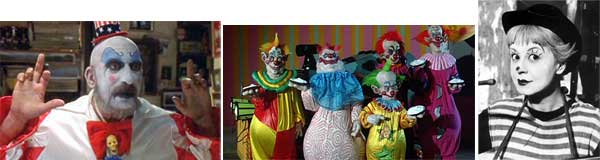 A Look At Clowns in the Movies 3 House of 1000 Corpses; Killer Klown from Outer Space; La Strada